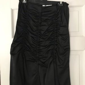 A-line flared black with ruching